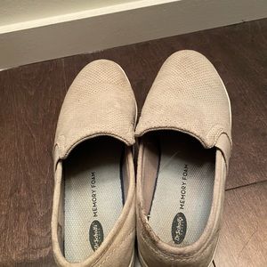 Dr Scholl's Cream Suede Slip-Ons